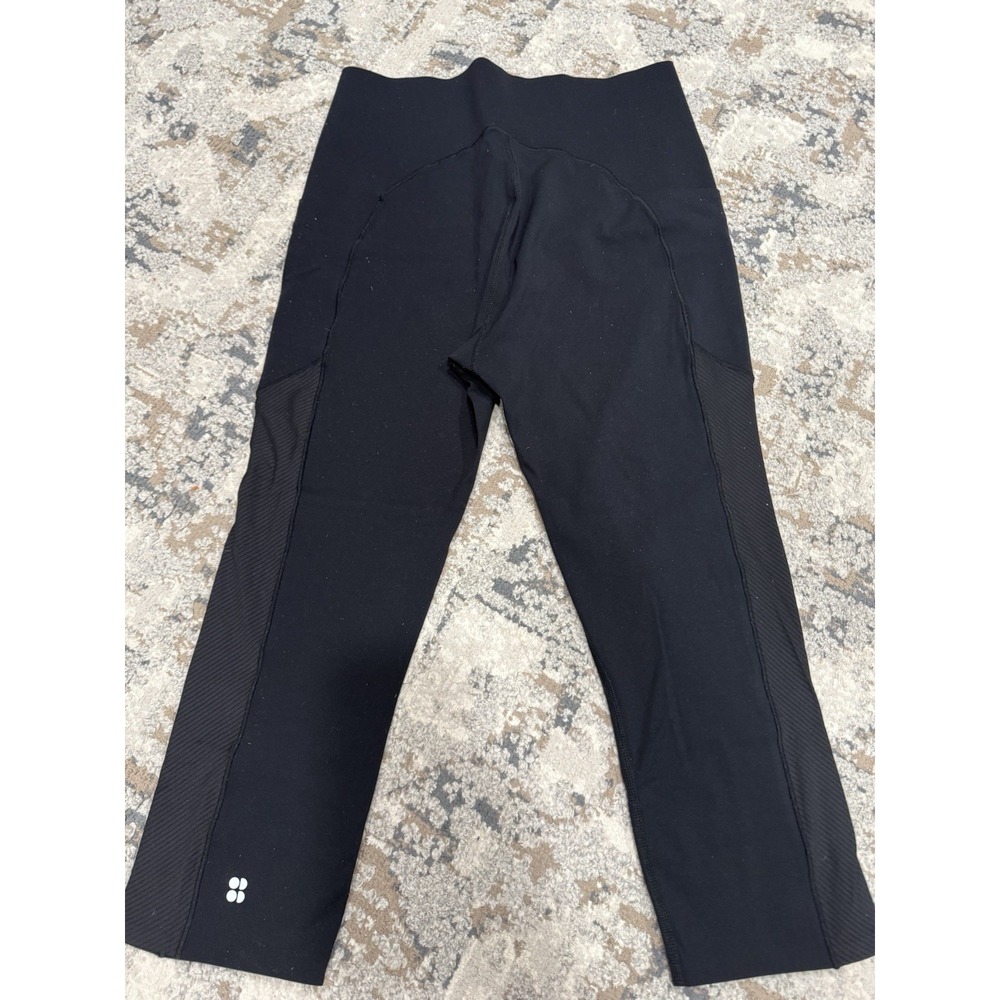 Sweaty Betty High Waist Power Cropped Leggings Black Size Large - Picture 8 of 9